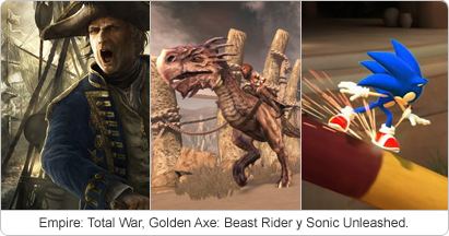 Golden Axe, Empire: Total War, Aliens y el nuevo Sonic, fechados