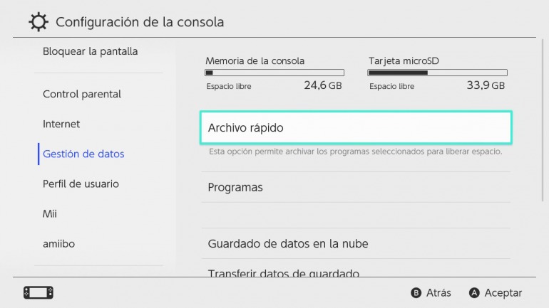 El almacenamiento básico de Nintendo Switch es relativamente limitado para lo que ocupan sus títulos. El almacenamiento básico de Nintendo Switch es relativamente limitado para lo que ocupan sus títulos.