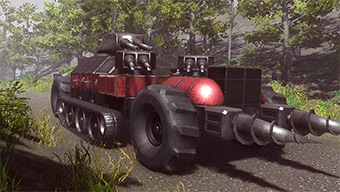 Crea tu propio vehículo acorazado y combate con él en Dieselpunk Wars, un interesante sandbox