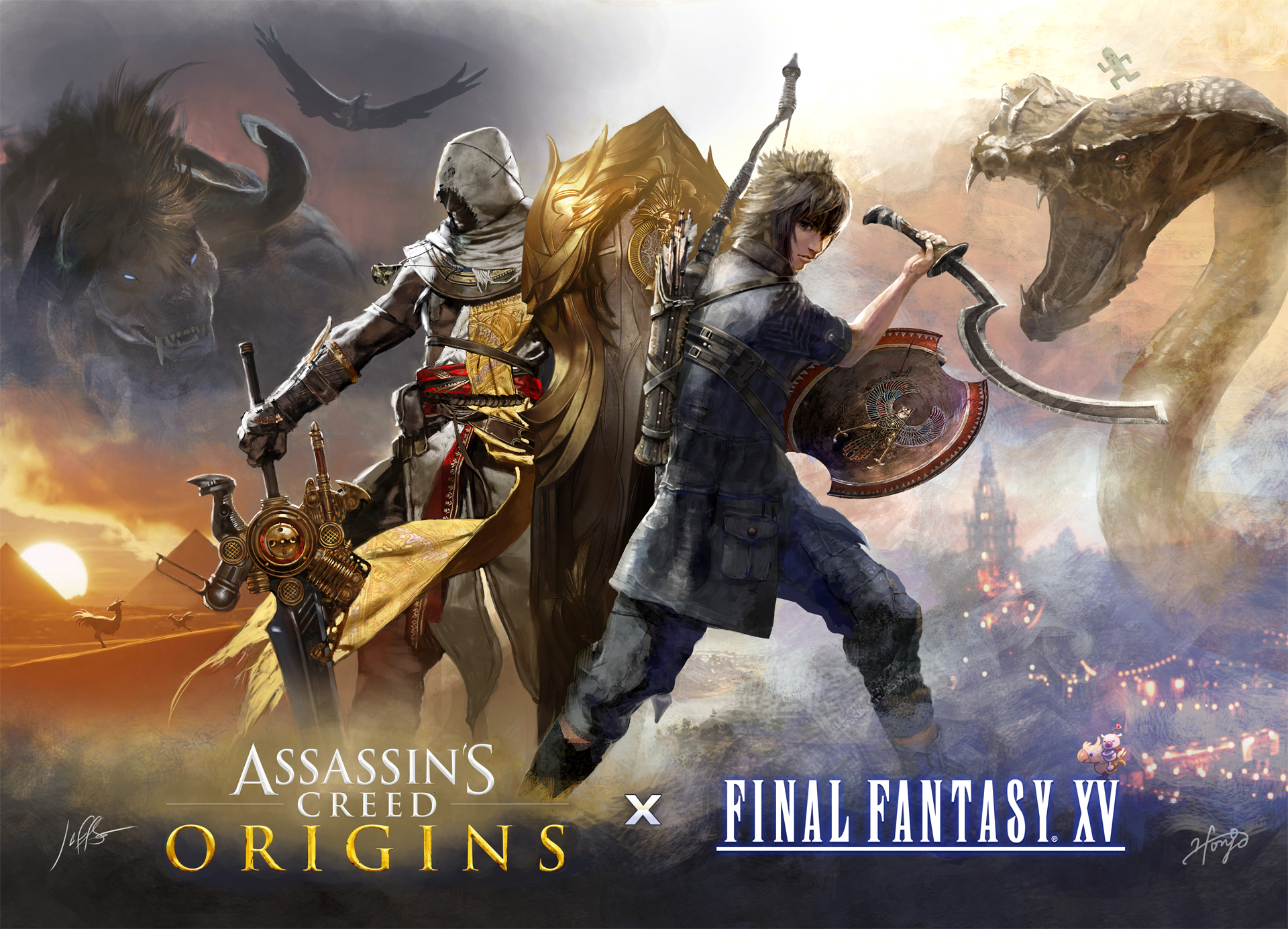 Anuncian colaboración entre Assassin's Creed: Origins y FFXV