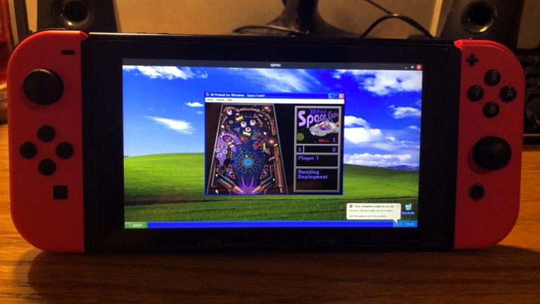 Lo que ves es Windows XP en Nintendo Switch ¡corriendo el Pinball! Lo que ves es Windows XP en Nintendo Switch ¡corriendo el Pinball!