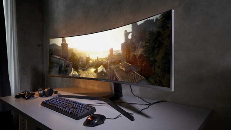 Samsung muestra un monitor 5120x1440 completo con FreeSync 2 HDR Samsung muestra un monitor 5120x1440 completo con FreeSync 2 HDR