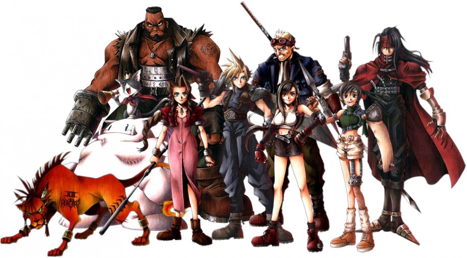 Red XII, Caith Sith, Barrett, Aeris, Cloud, Cid, Tifa, Yuffie, Vincent. 9 compañeros, que diría Elrond.