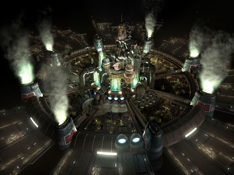 Midgar estaba conformado por un círculo dividido en distritos o sectores. La idea se le ocurrió al director de arte Yosuke Naora comiendo pizza.