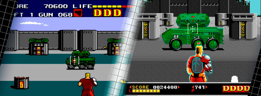 Los juegos en tercera persona con pistola montada del estilo Operation Wolf fueron muy famosos en los salones recreativos, de ahí que Sega no dudase en sacarle partido al género y llevarlo a sus consolas. Siendo una producción competente en Mega Drive, el trabajo realizado en Master System llega a ser mucho más meritorio. Un título técnicamente espectacular que también logró convertirse en un grande de los 8 bits.